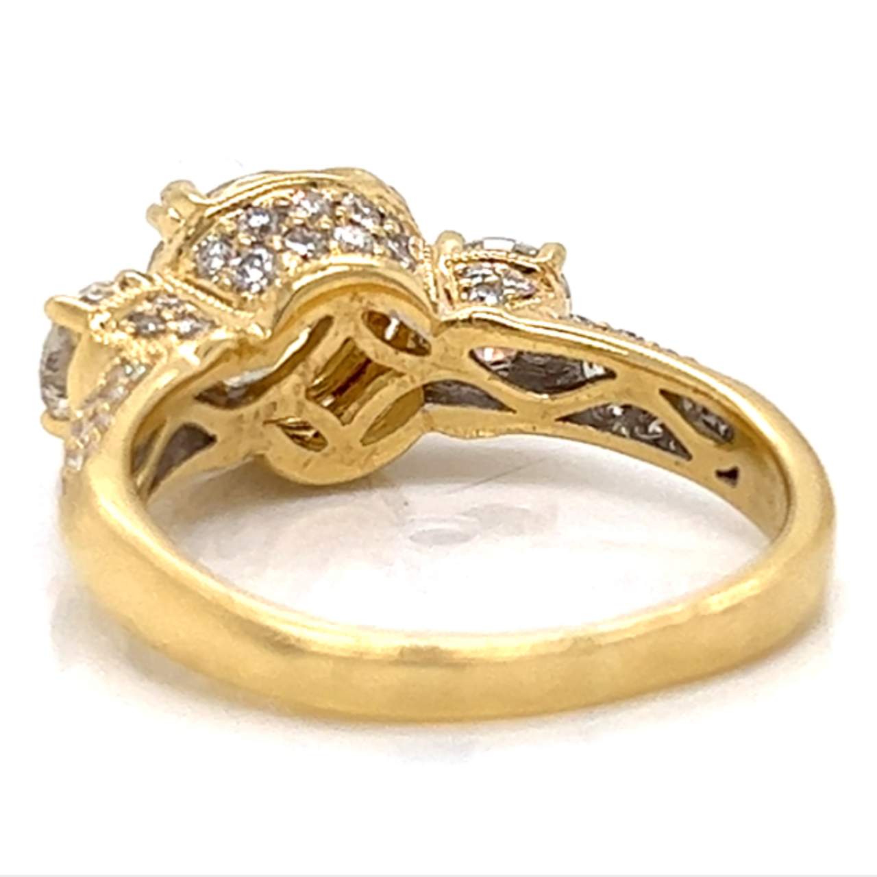 18K Yellow Gold EGL Certified Diamond Ring