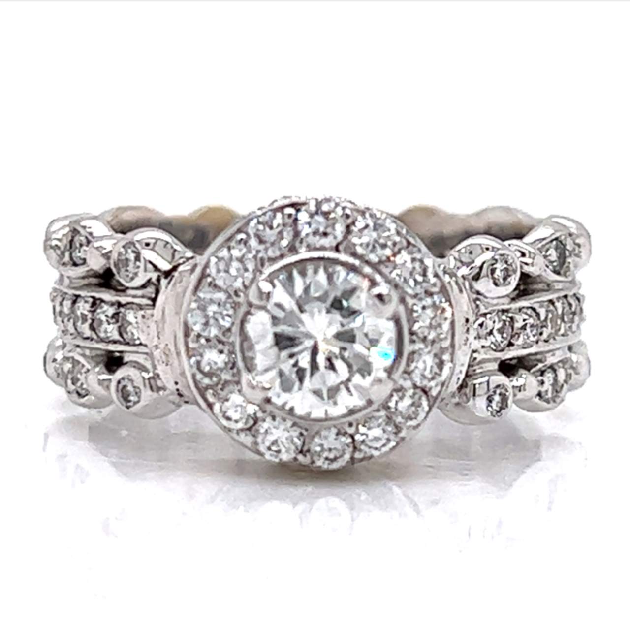 18K White Gold Diamond Ring