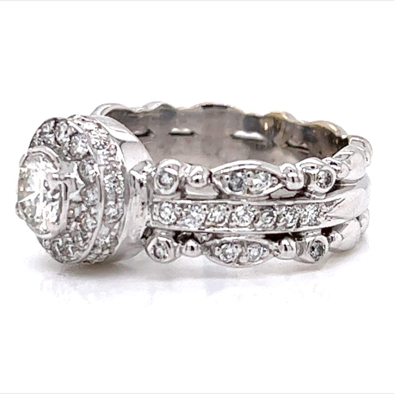 18K White Gold Diamond Ring