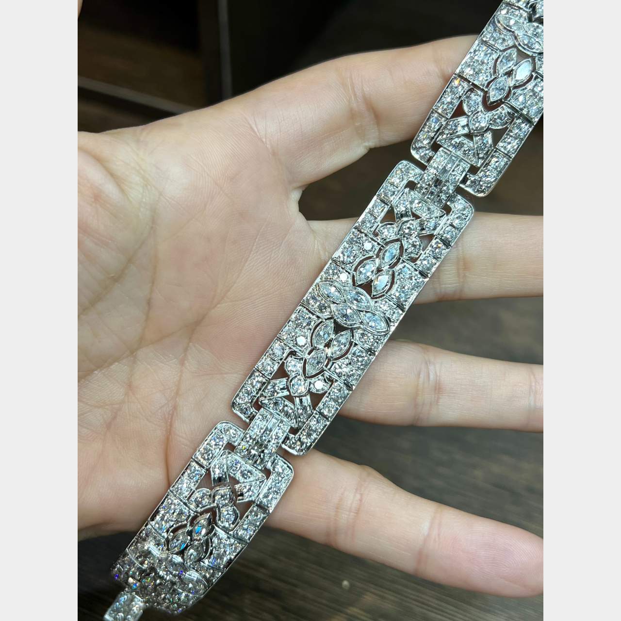 Art Deco Platinum Diamond Bracelet