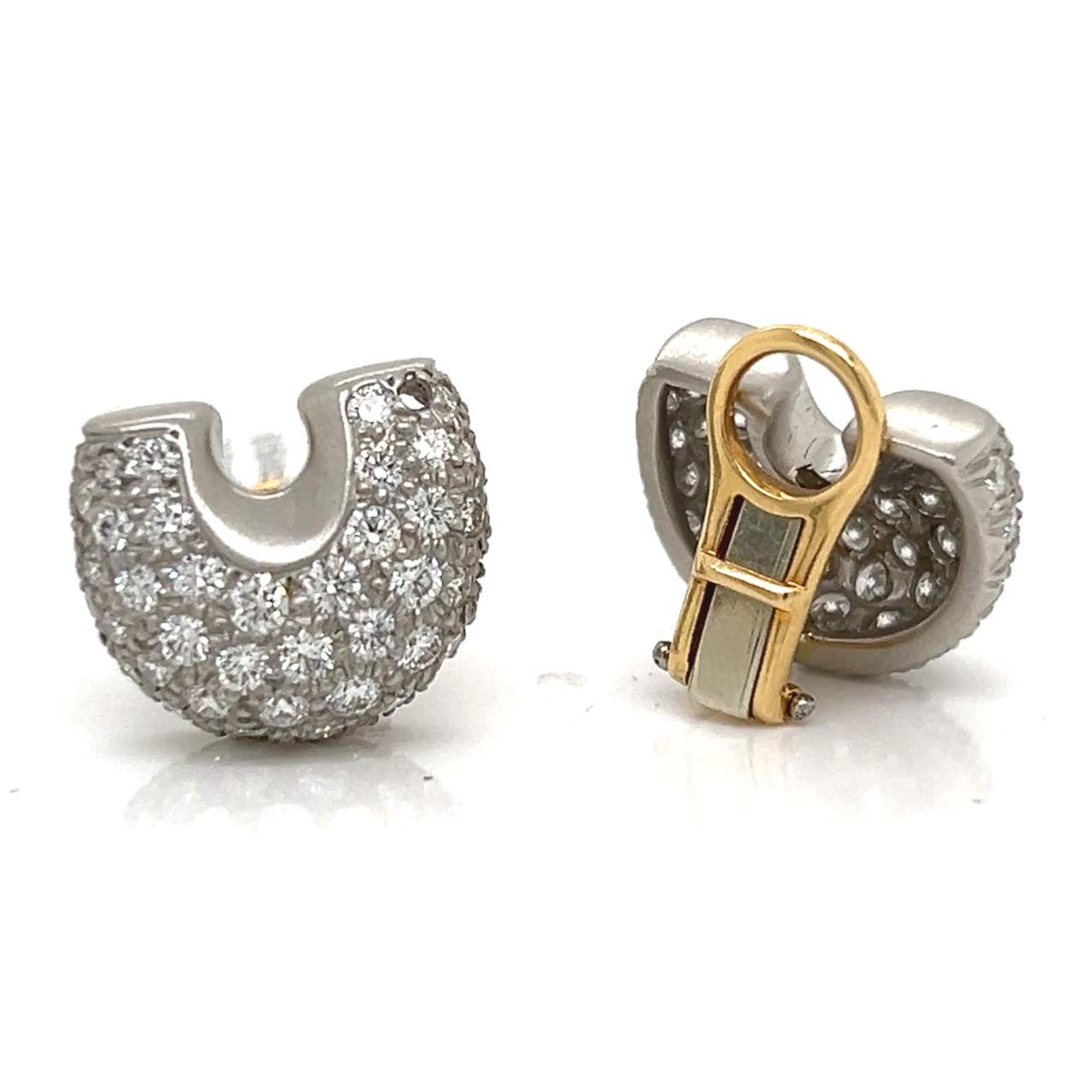 LINDA LEE JOHNSON Platinum & 18K Yellow Gold Earrings