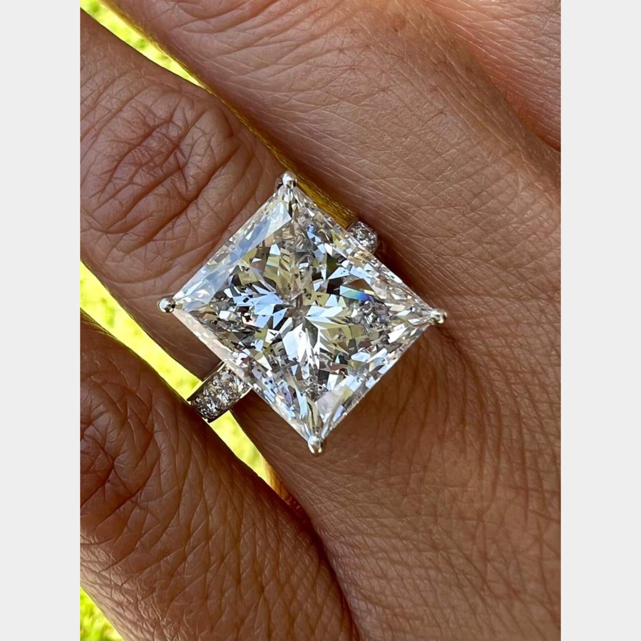 Platinum 13.49 Ct. GIA Certified Diamond Ring - Image 2