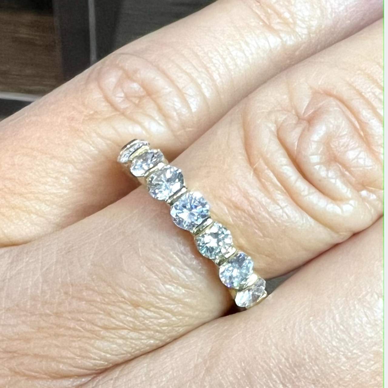 Gemlock 18K Yellow Gold Eternity Band