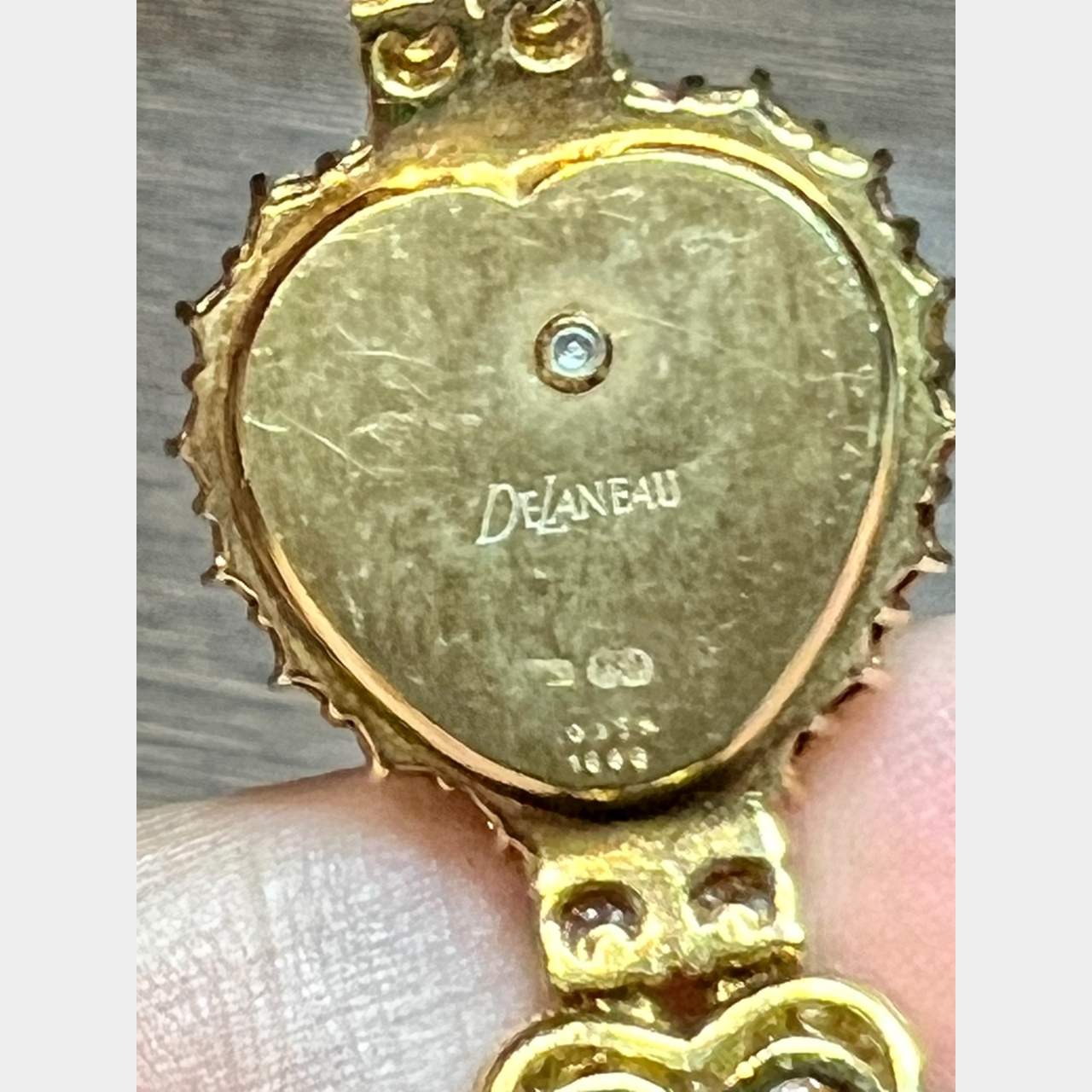 DeLaneau 18K Yellow Gold Diamond Cocktail Watch