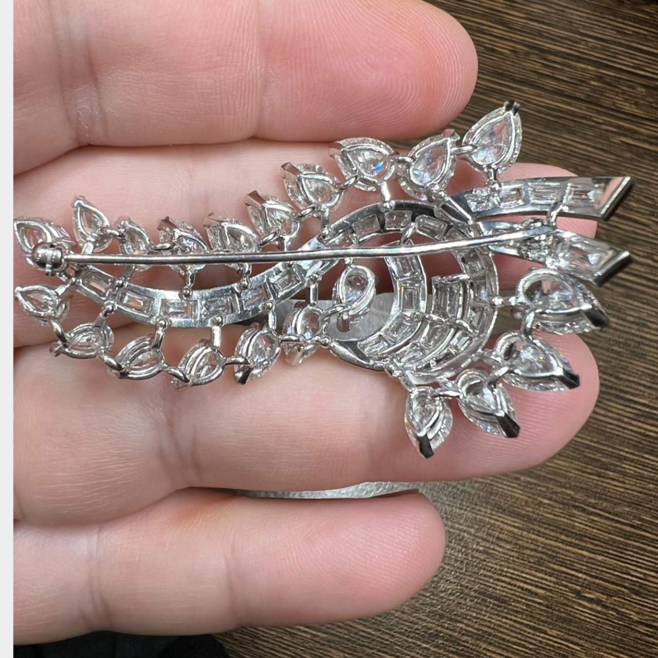 Platinum 16.50 Ct. Diamond Brooch