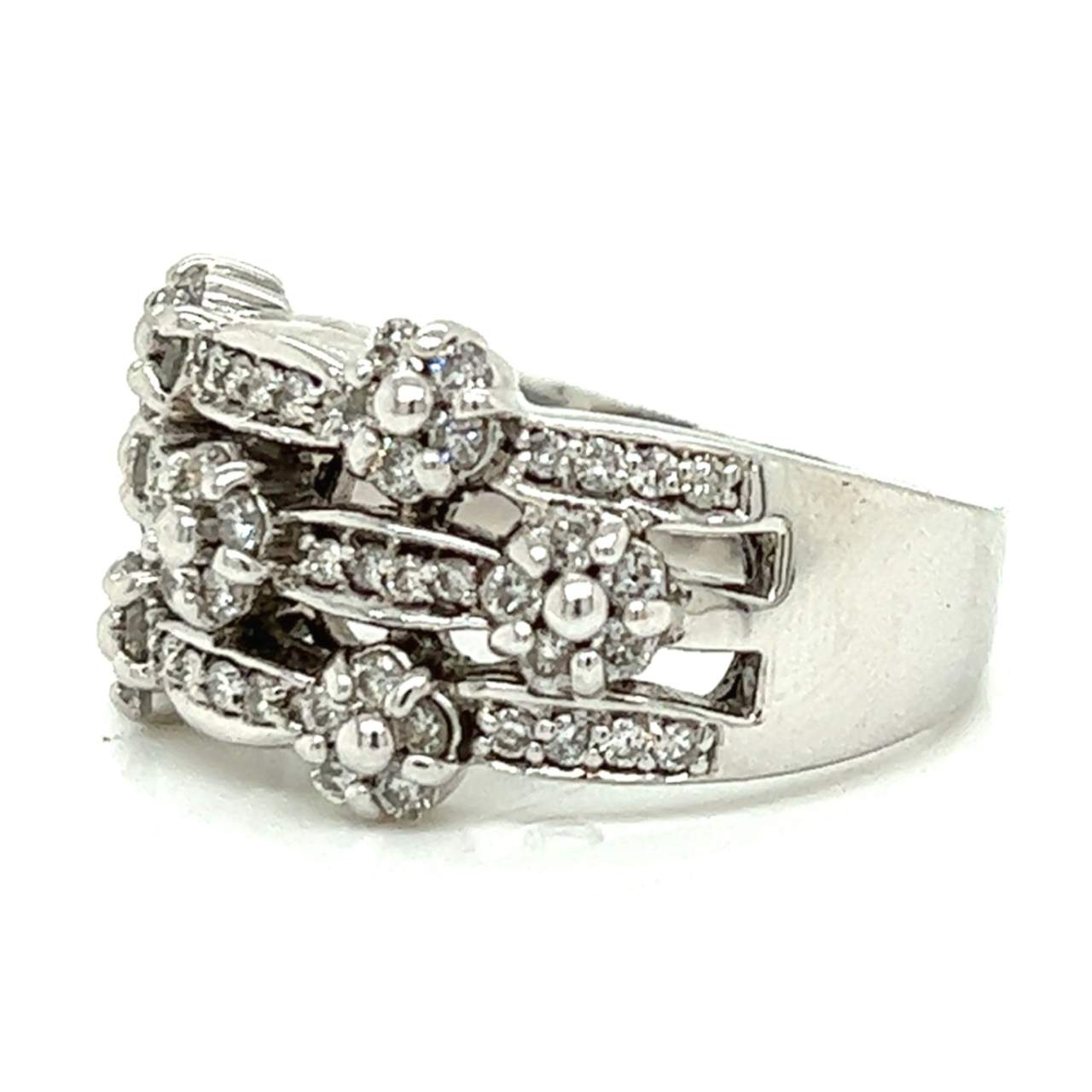 14K White Gold Diamond Ring