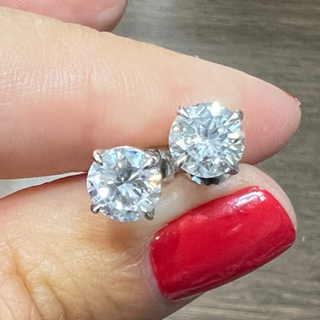 14K White Gold 2.30 Ct. Diamond Stud Earrings