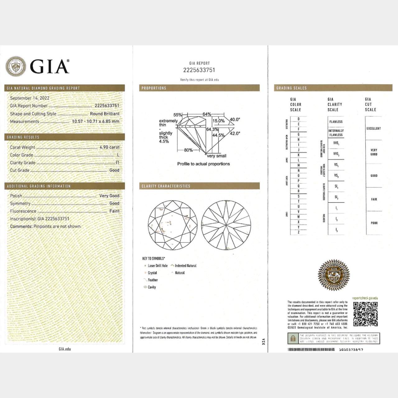 Platinum 4.90 Ct. GIA Certified Diamond Ring
