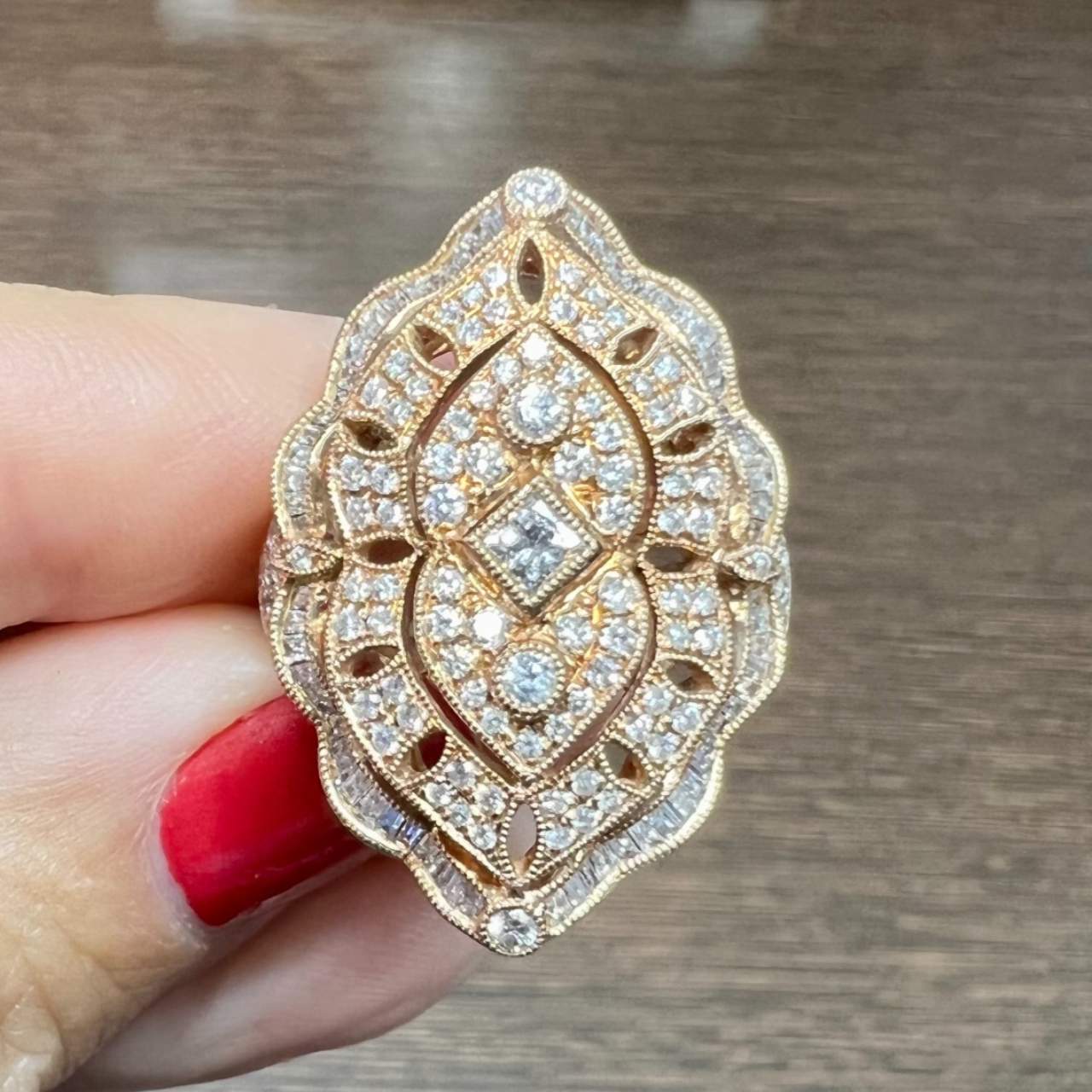 18K Rose Gold Diamond Ring