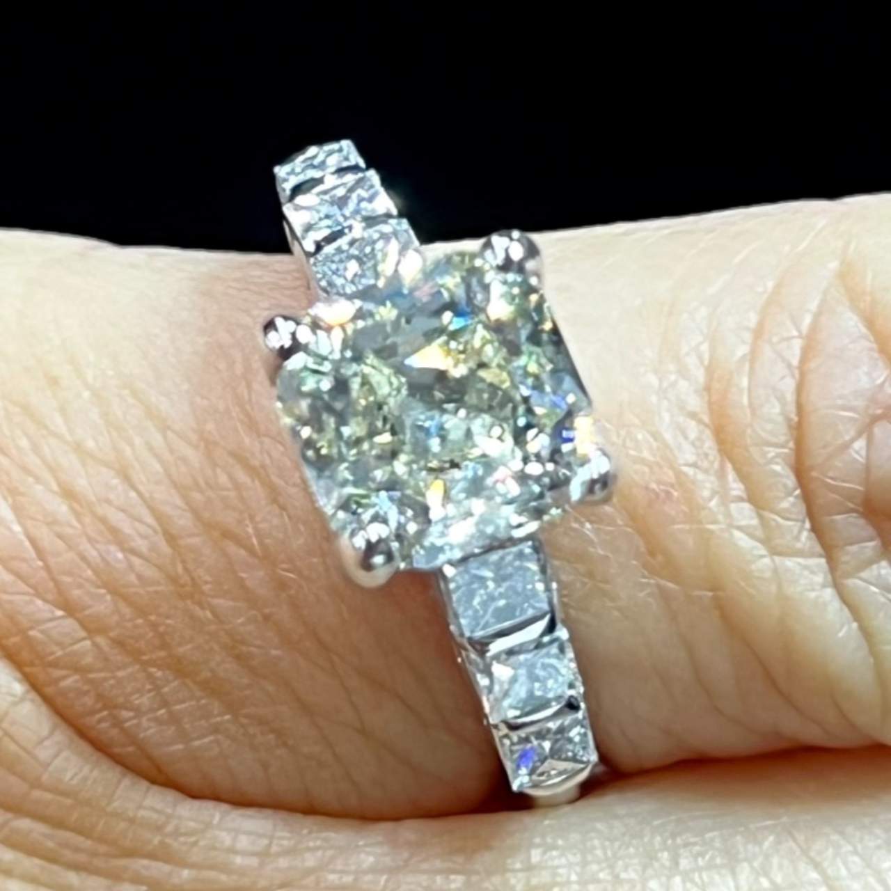 14K White Gold 2.68 Ct. Diamond Engagement Ring