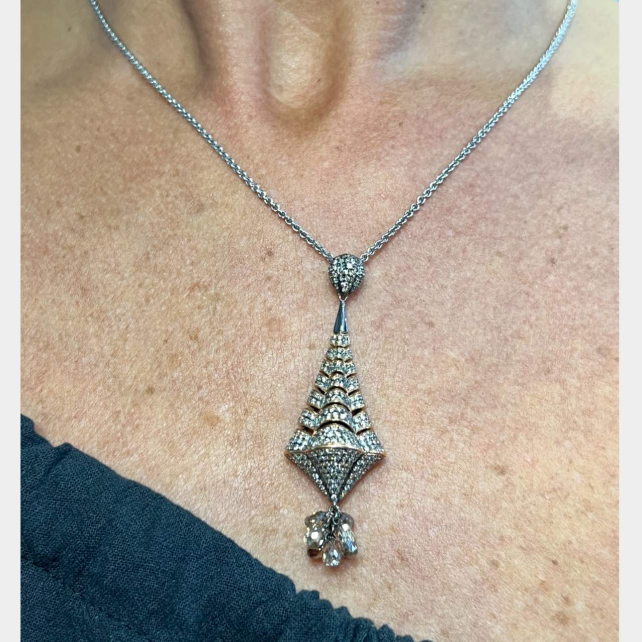 18K Champagne Diamond Necklace