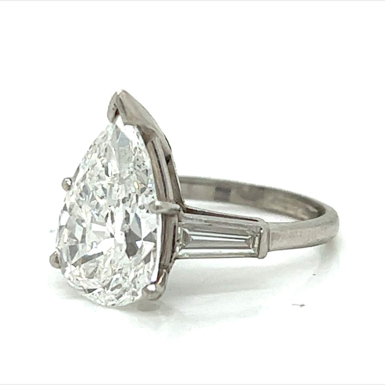 Platinum 5.24 Ct. GIA Certified Diamond Engagement Ring