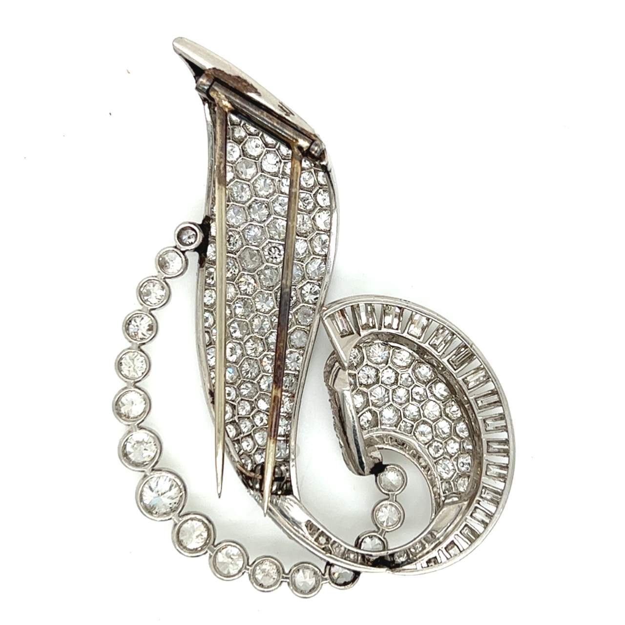 17.50 Ct Diamond Art Deco Brooch