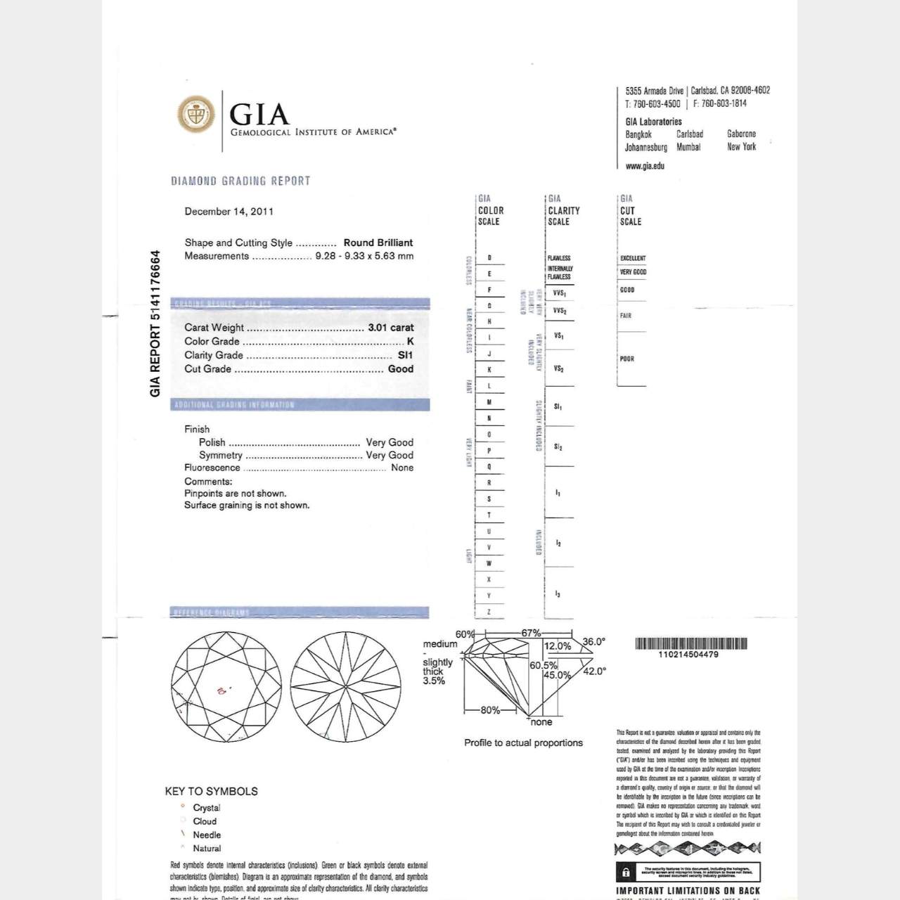 3.01 Ct GIA Certified Diamond Engagement Ring
