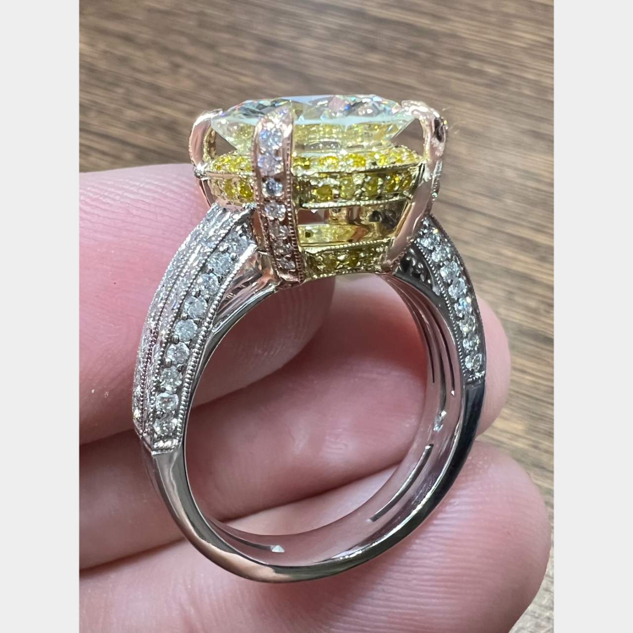 18K Yellow & White Gold 4.52 Ct. Diamond Ring