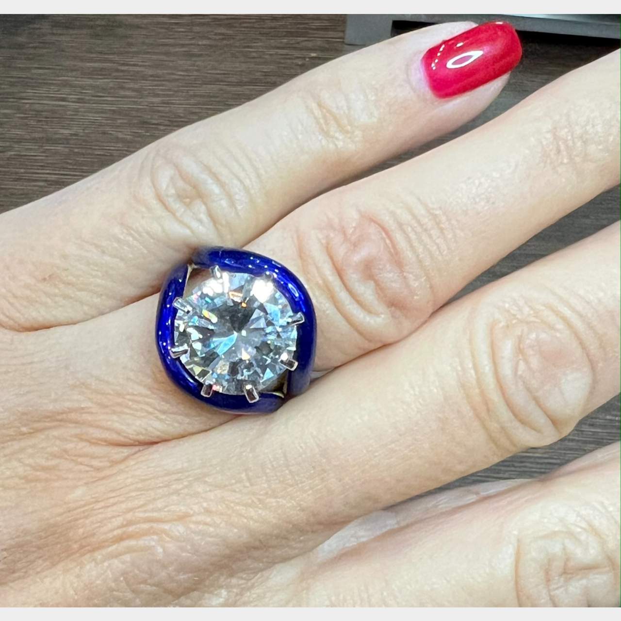18K Yellow Gold GIA Certified 6.97 Ct. Diamond Ring
