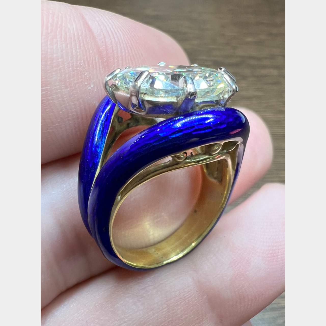 18K Yellow Gold GIA Certified 6.97 Ct. Diamond Ring