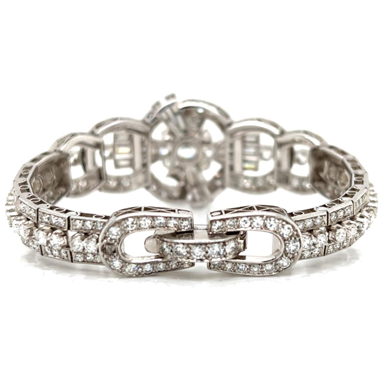 Art Deco Platinum 10.20 Ct. Diamond Bracelet