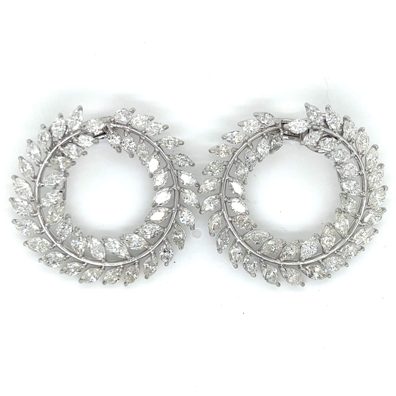 Platinum 16.46 Ct. Diamond Earrings