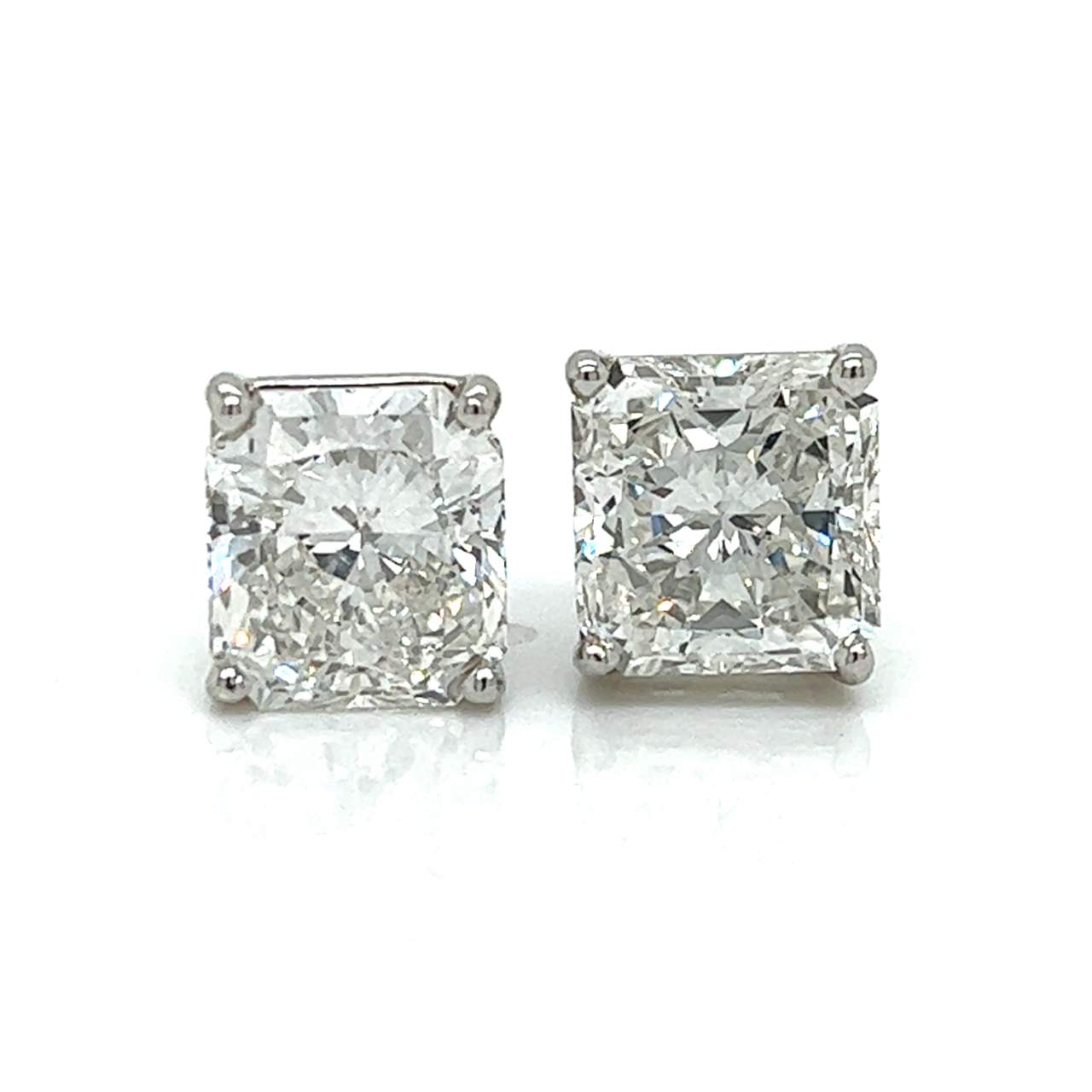 Platinum & 18K GIA Certified 6.10 Ct. Diamond Earrings