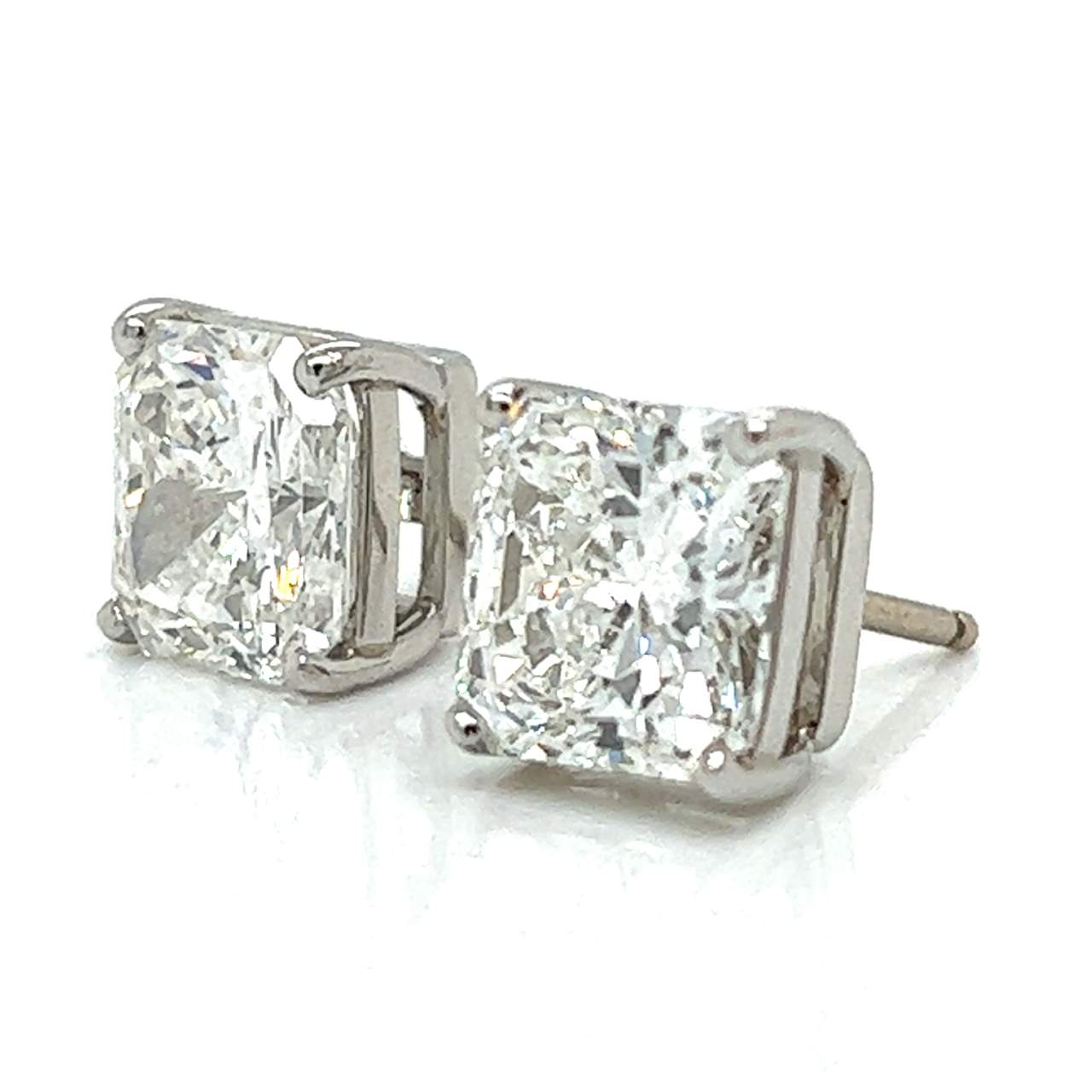 Platinum & 18K GIA Certified 6.10 Ct. Diamond Earrings