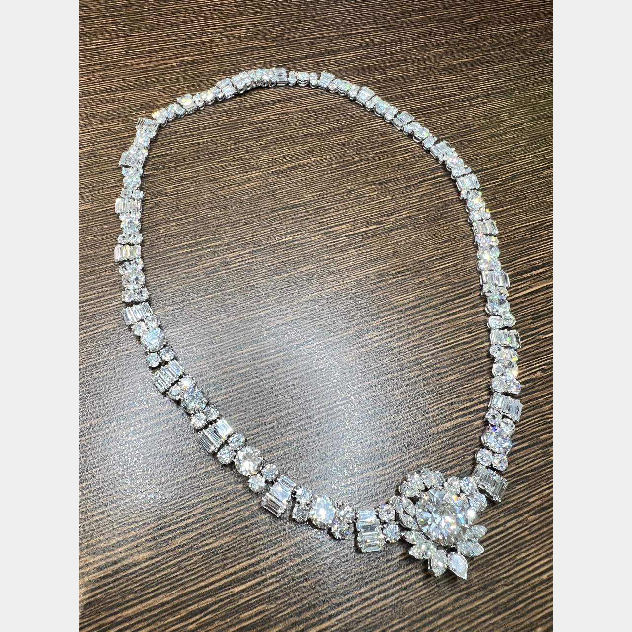 1950’s Platinum 62.40 Ct. Diamond Necklace