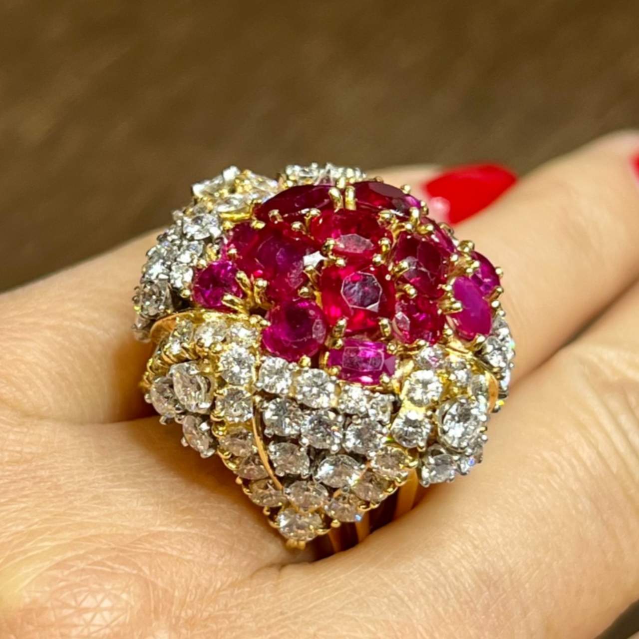 9.00 Ct. Burma No Heat Ruby & Diamond Ring