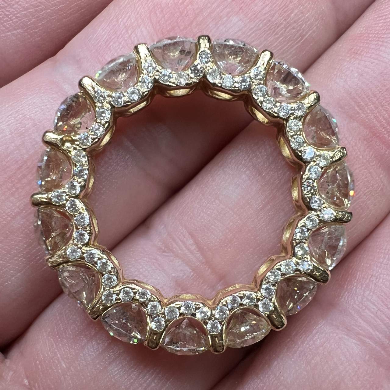 14K Yellow gold 7.95Ct. Diamond Eternity Band