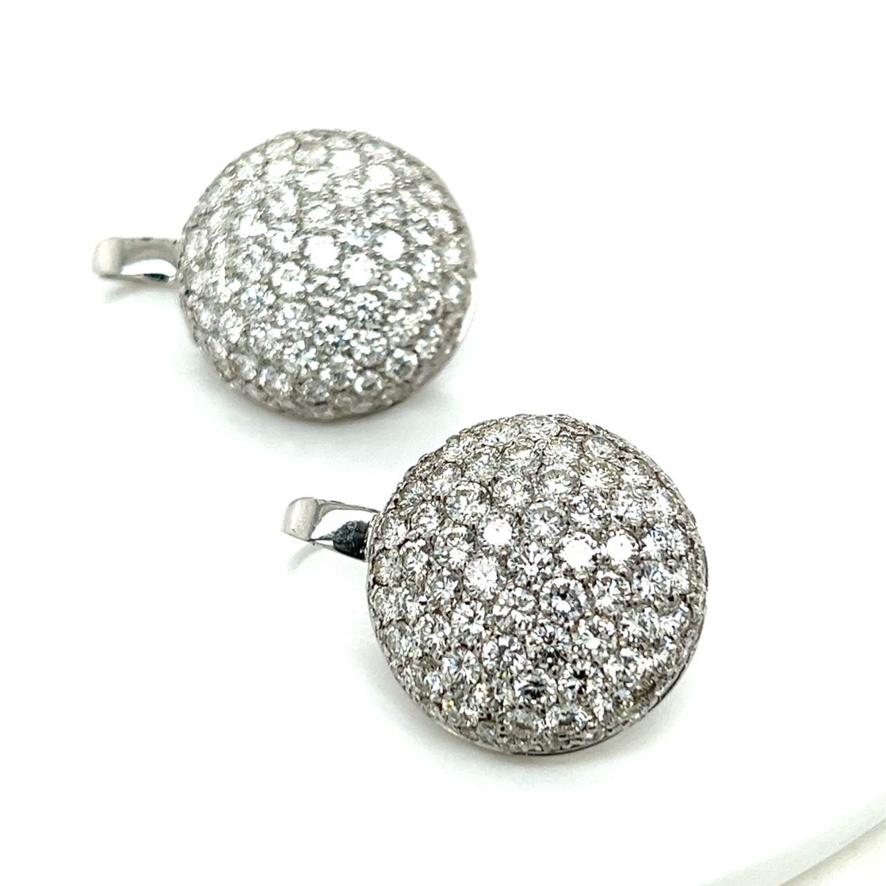 18K White Gold 13.00 Ct. Diamond Earrings