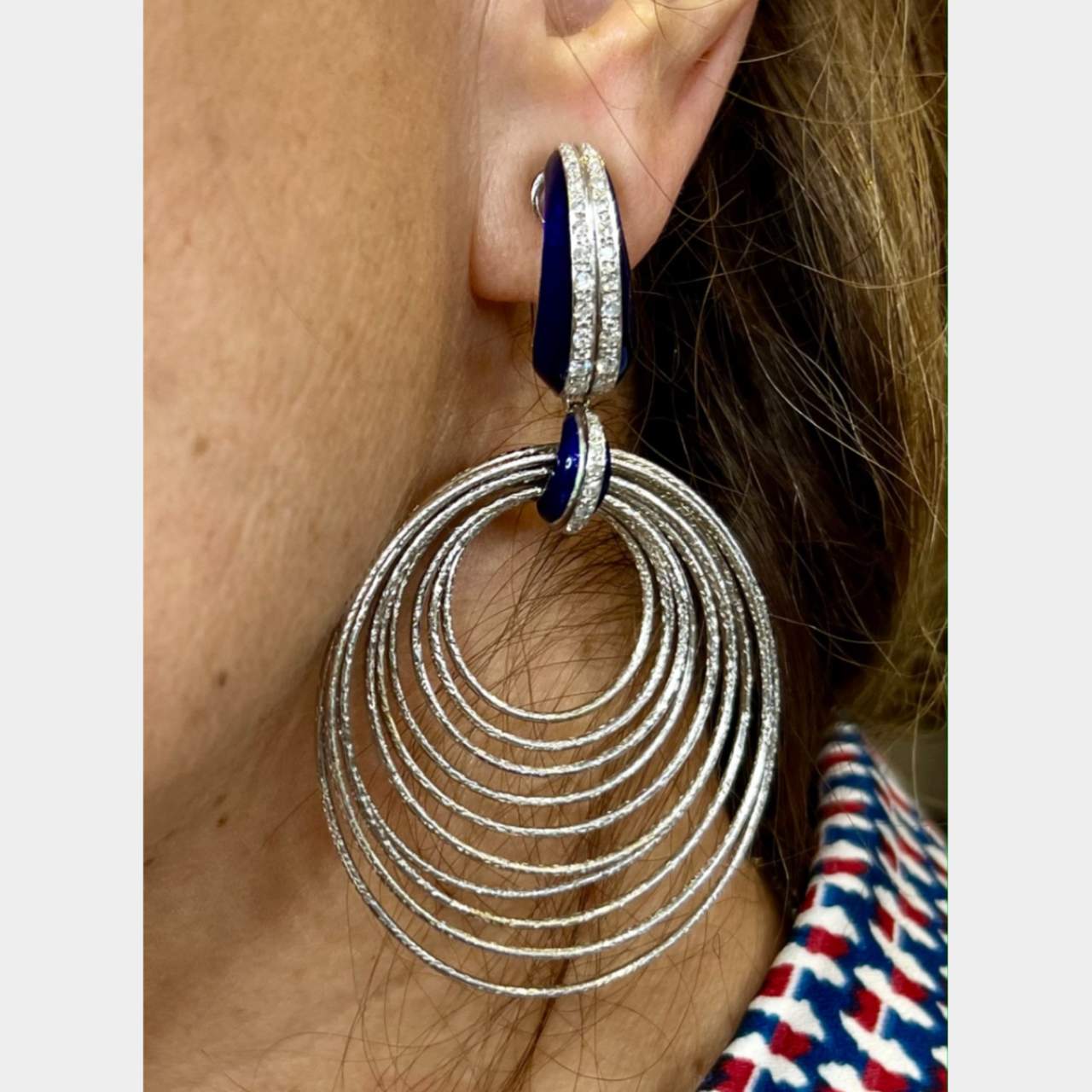 14K &18K White Gold Diamond Earrings