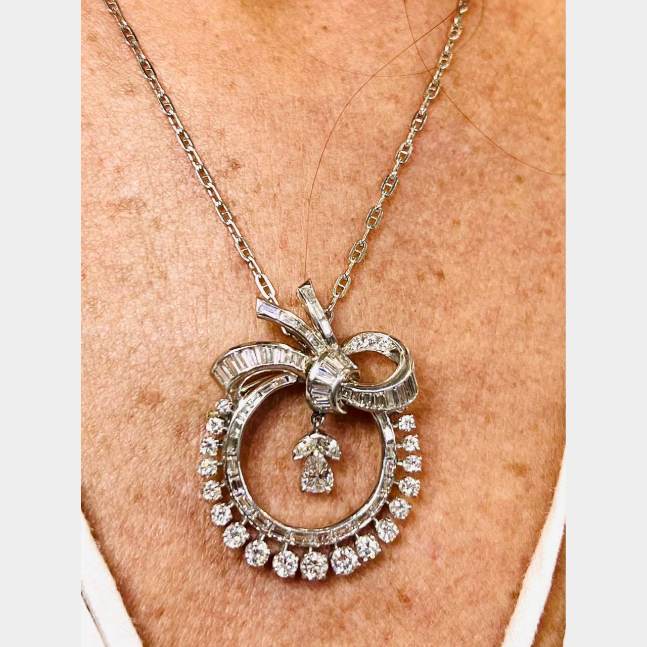 Art Deco Platinum 4.80 Ct. Diamond Necklace