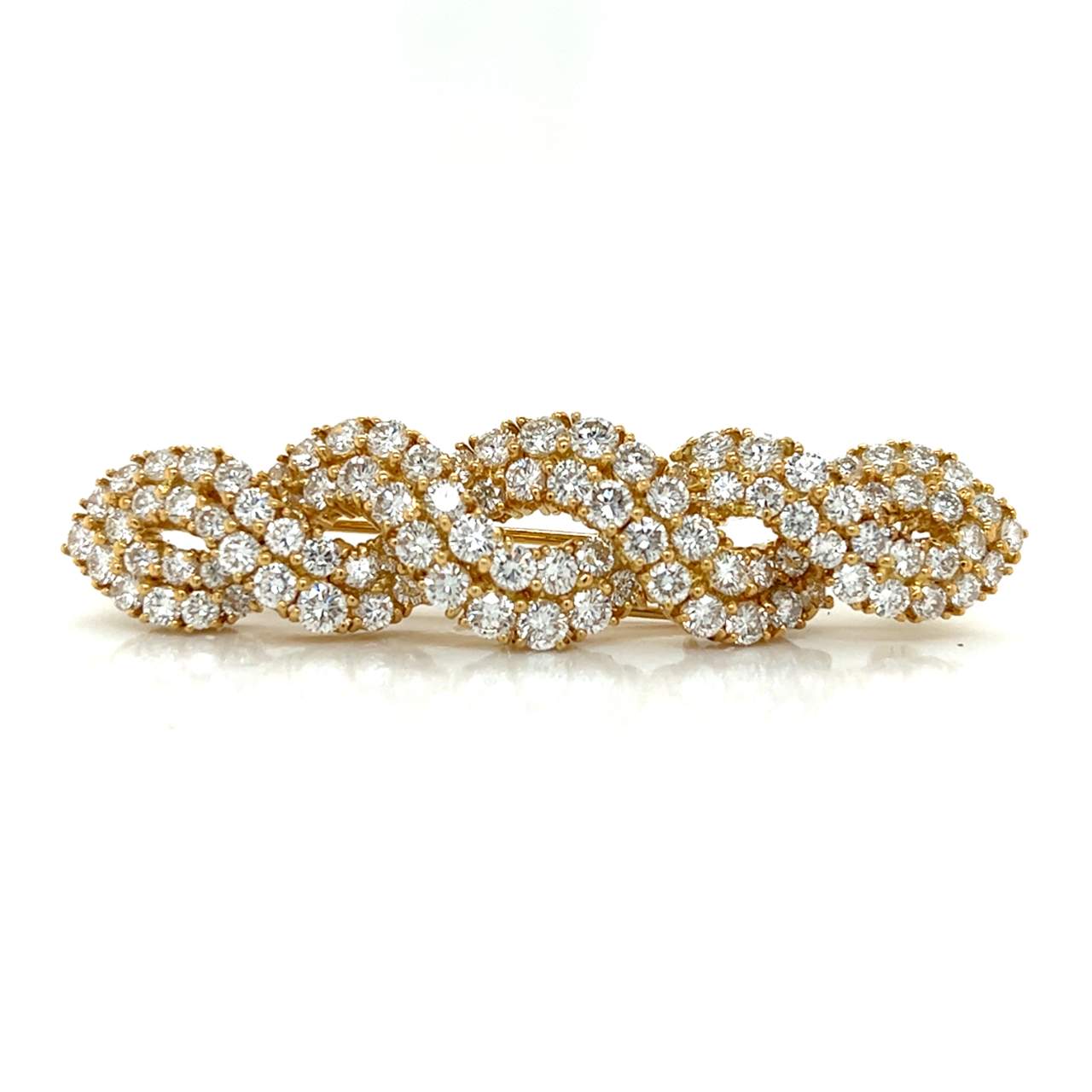 18K Yellow Gold 5.46 Ct. Diamond Brooch