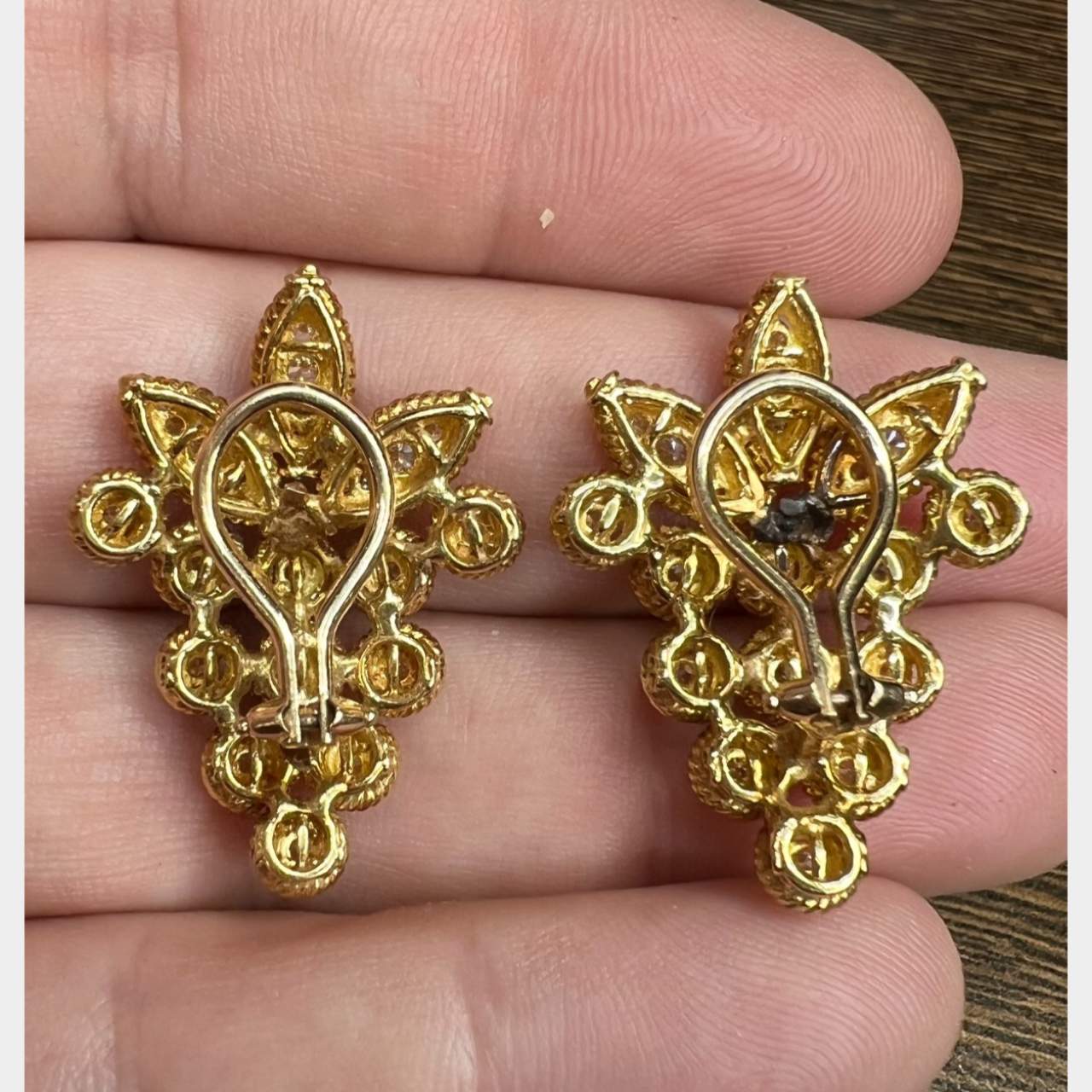 18K Yellow Gold 2.50 Ct. Diamond Earrings