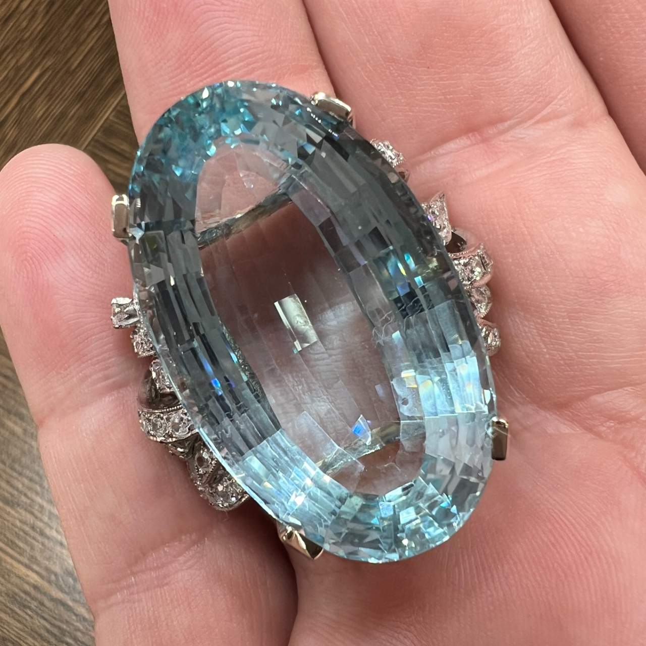 18K Yellow & White Gold 62.40 Ct. Aquamarine Ring