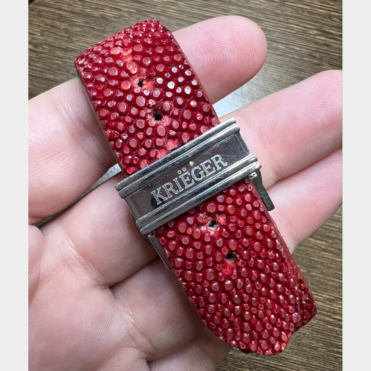 Krieger Gigantium Chronograph Stainless Steel Mother of Pearl and Ruby Limited Edition Watch