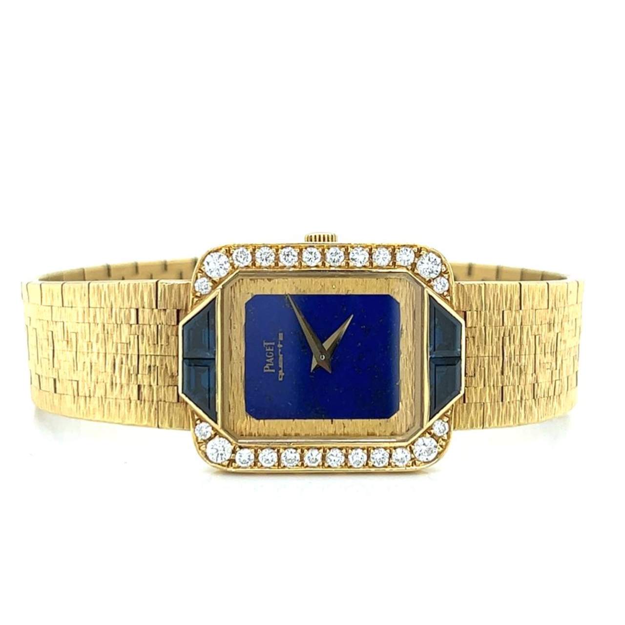 Piaget 18K Yellow Gold Lapis Lazuli, Sapphire, & Diamond Watch