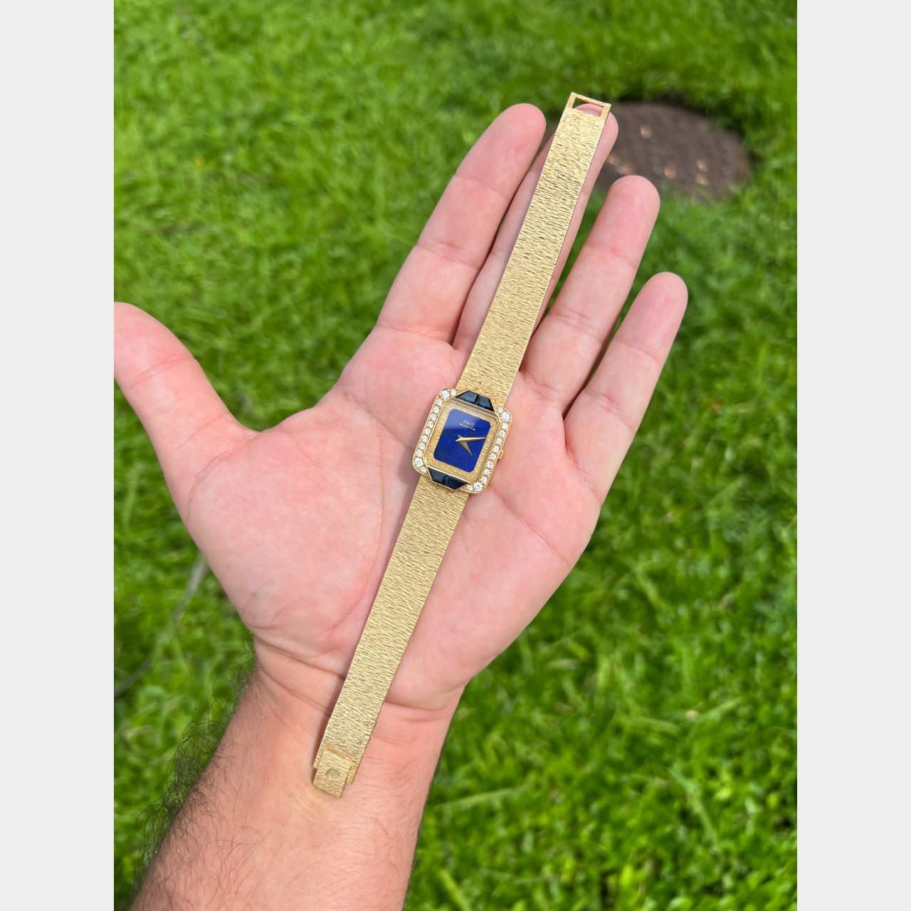 Piaget 18K Yellow Gold Lapis Lazuli, Sapphire, & Diamond Watch
