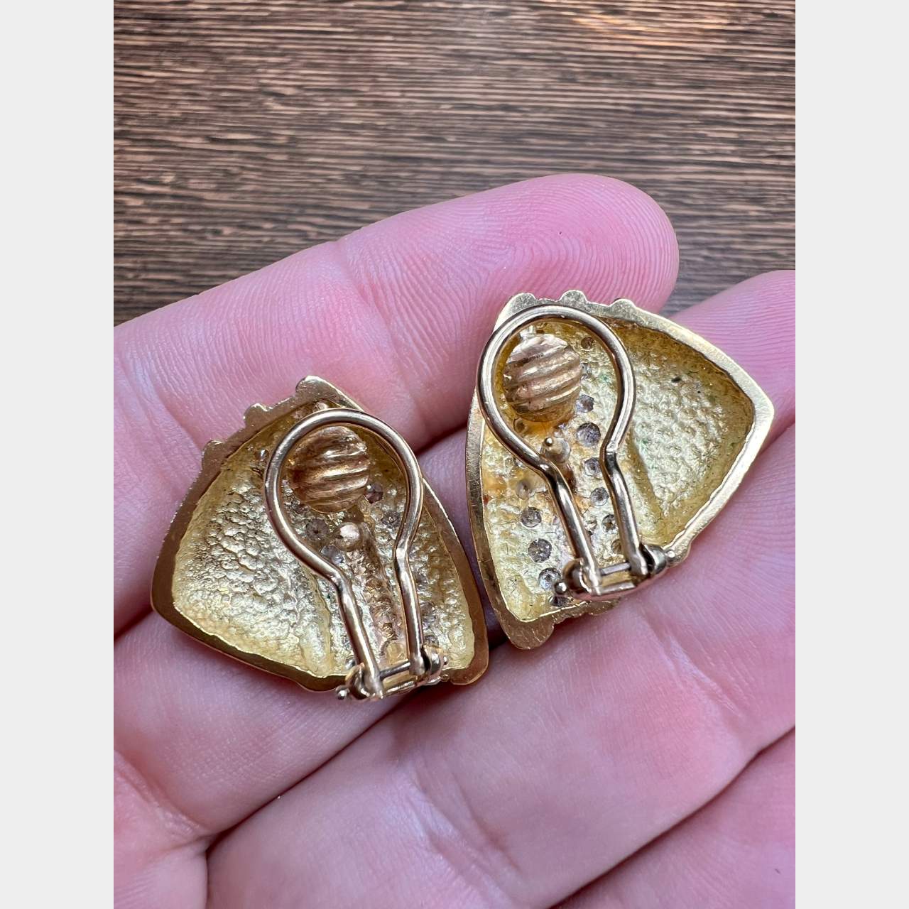 18K Yellow Gold 2.00 Ct. Diamond Earrings