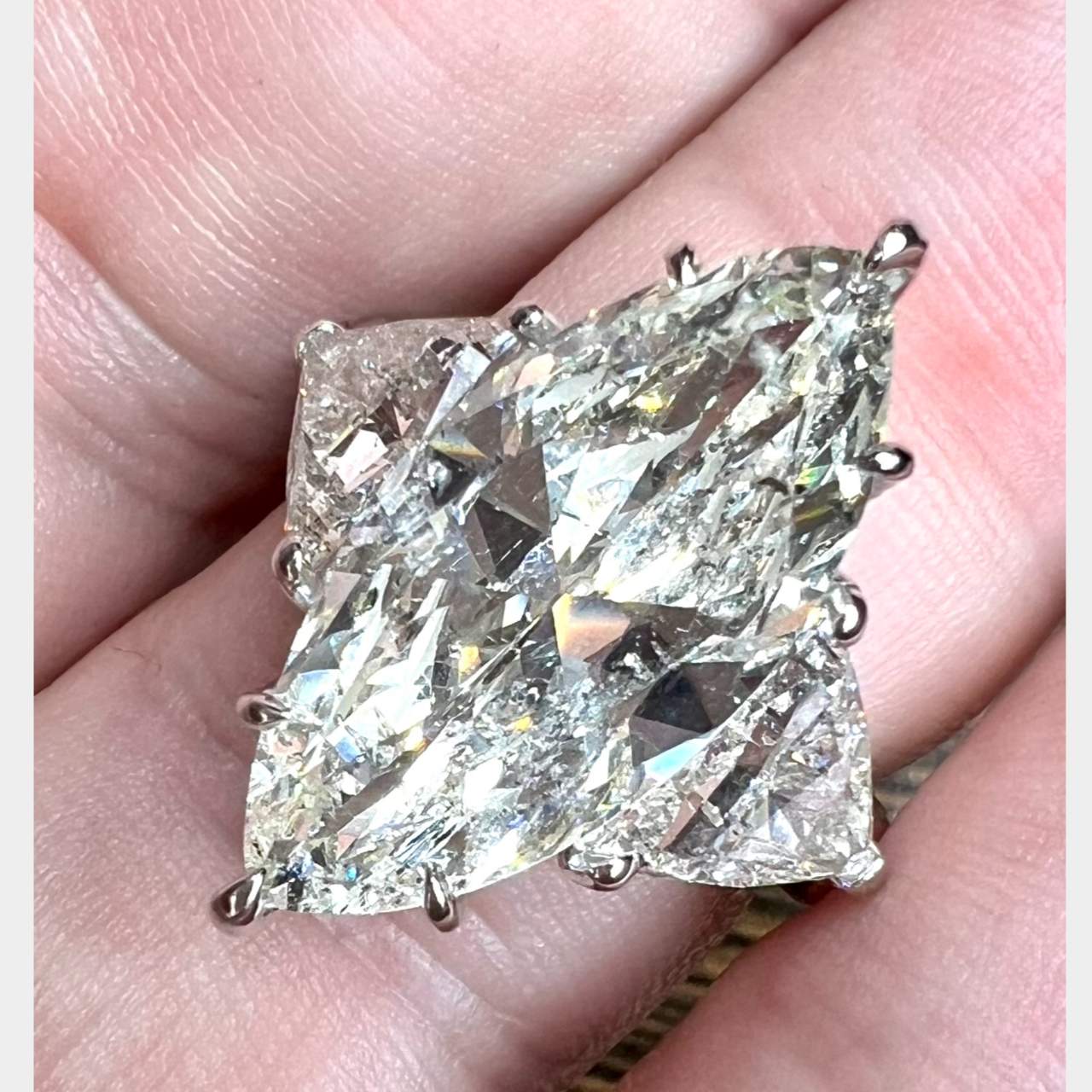 Platinum 6.04 Ct. Diamond Ring - Image 4