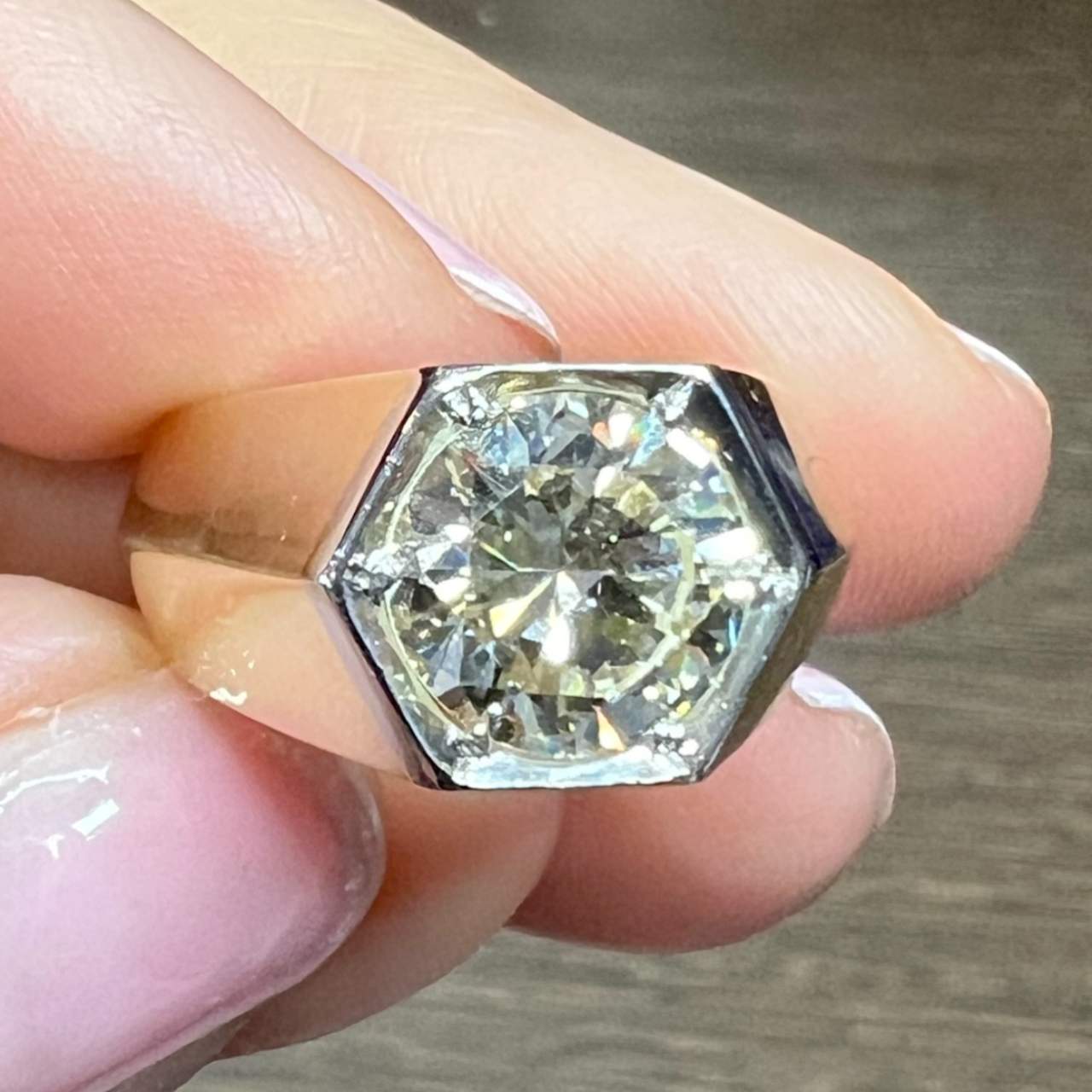 1960’s 18K Yellow Gold & Platinum 2.60 Ct. Diamond Ring