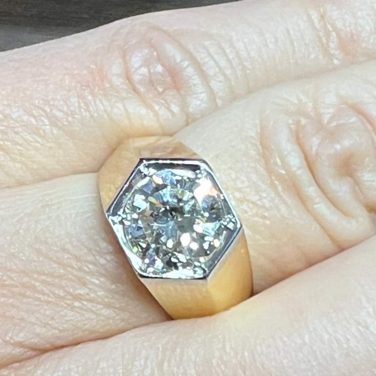 1960’s 18K Yellow Gold & Platinum 2.60 Ct. Diamond Ring