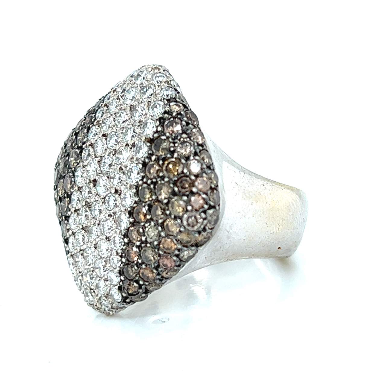 18K White Gold 7.00 Ct. Diamond Cocktail Ring
