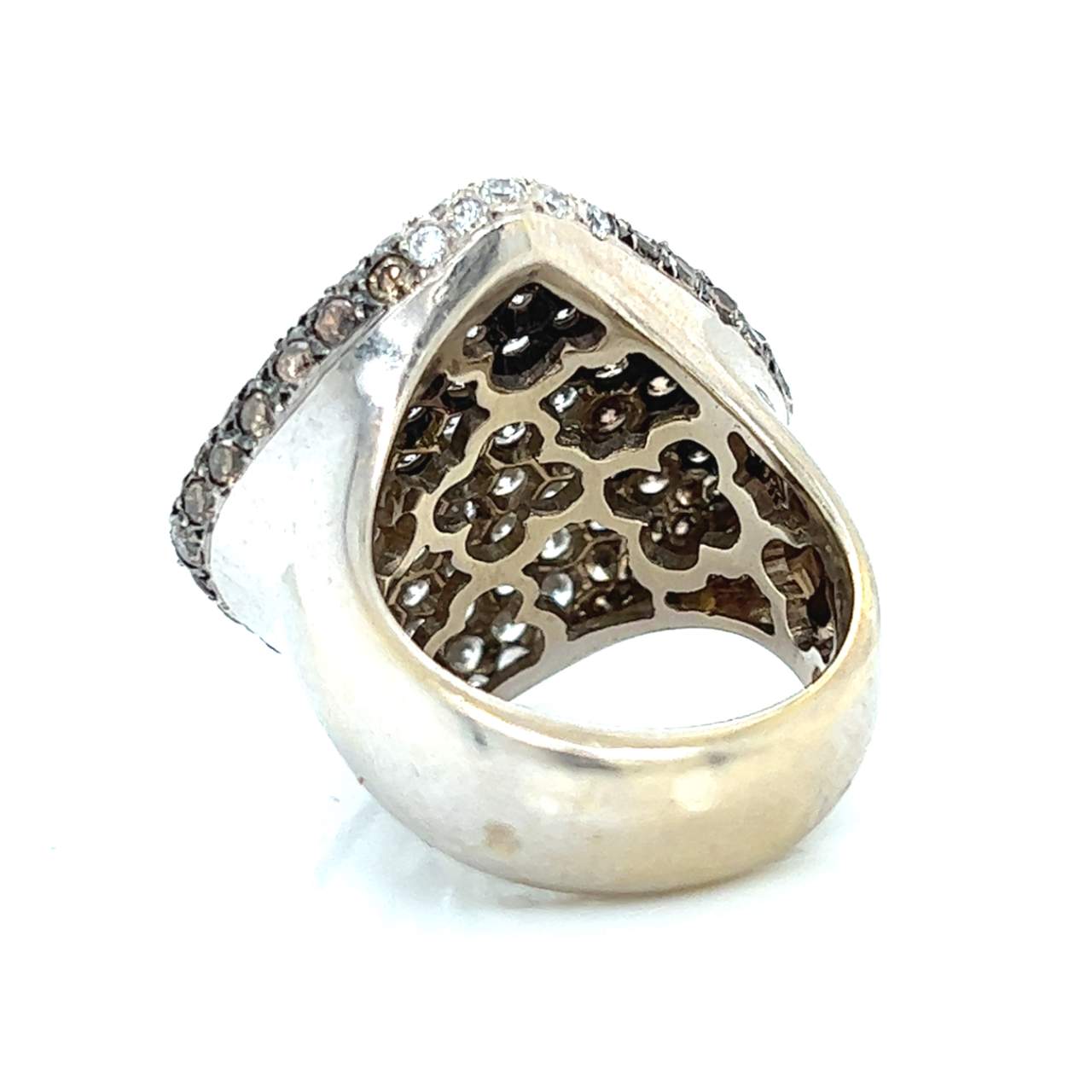 18K White Gold 7.00 Ct. Diamond Cocktail Ring