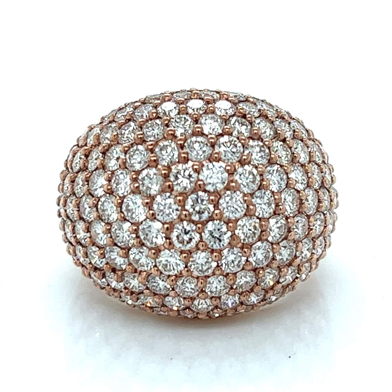 18K Rose Gold 5.55 Ct. Diamond Ring