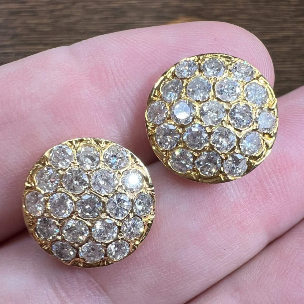 18K Yellow Gold 3.00 Ct. Diamond Earrings