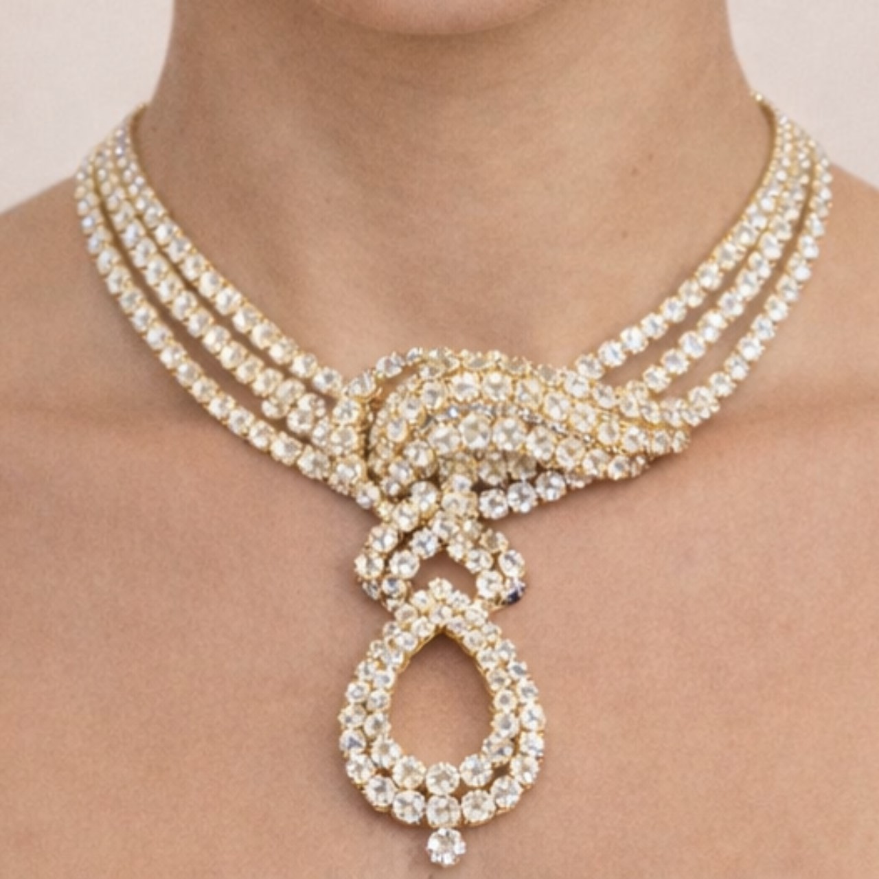 Gerad French 18K Yellow Gold 107.00 Ct. Diamond Necklace