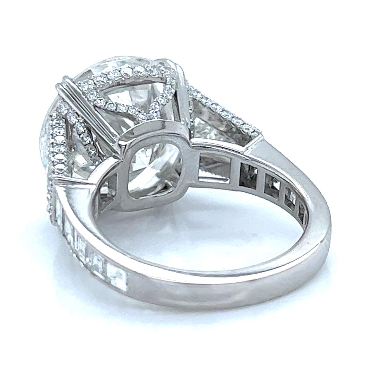 Platinum 10.21 Ct. HRD Certified Diamond Engagement Ring