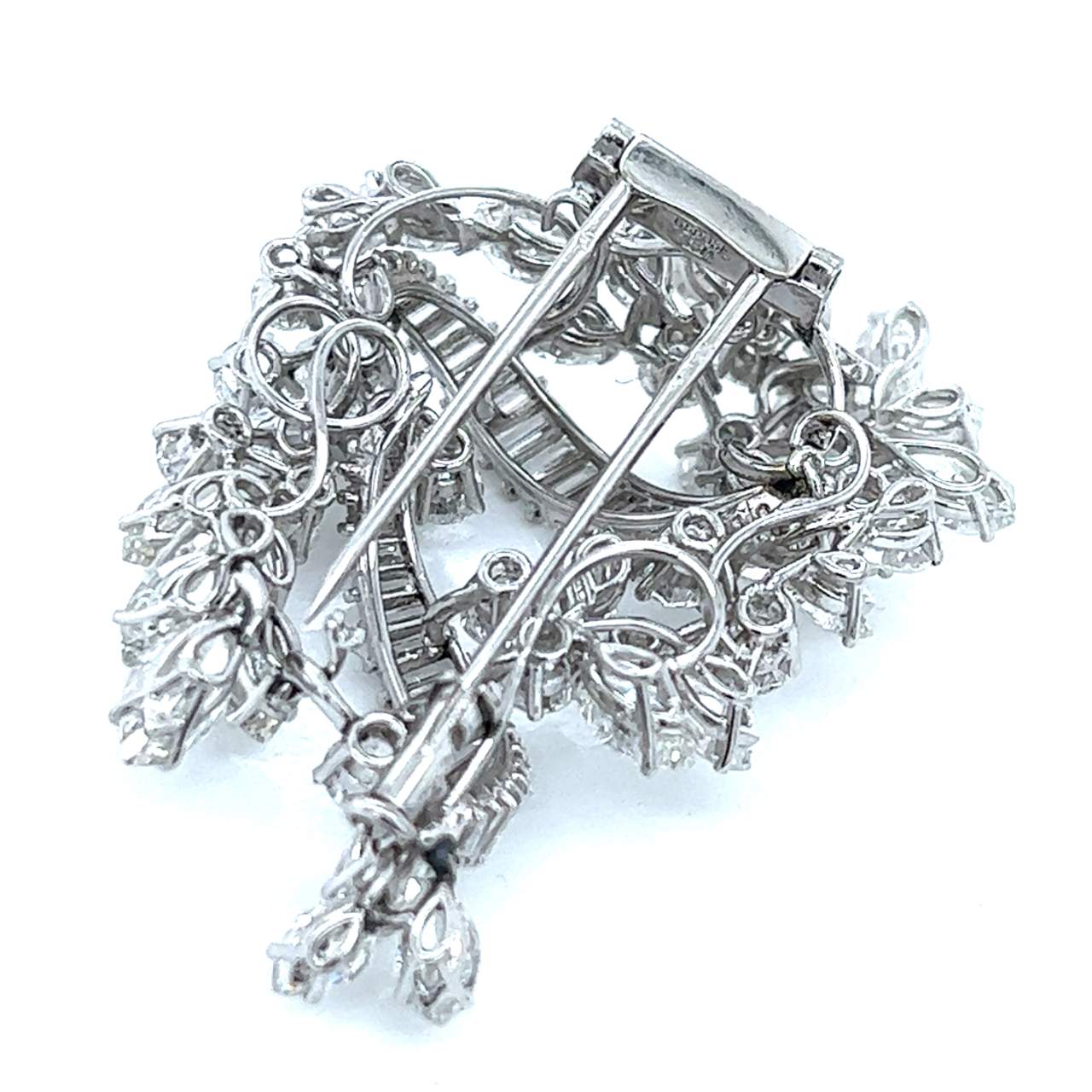 Platinum 12.90 Ct. Diamond Brooch