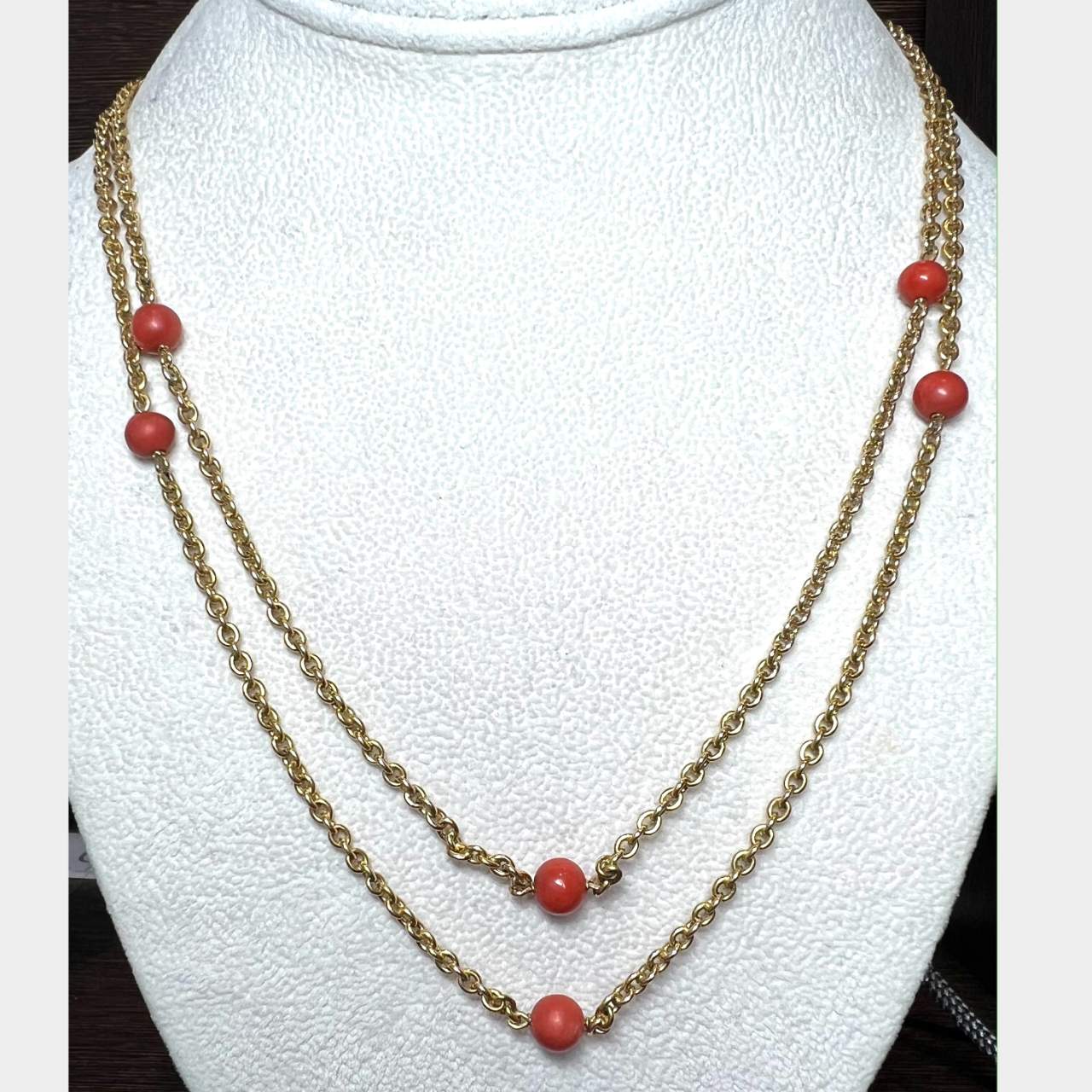 1960’s 18K Italian Coral Necklace
