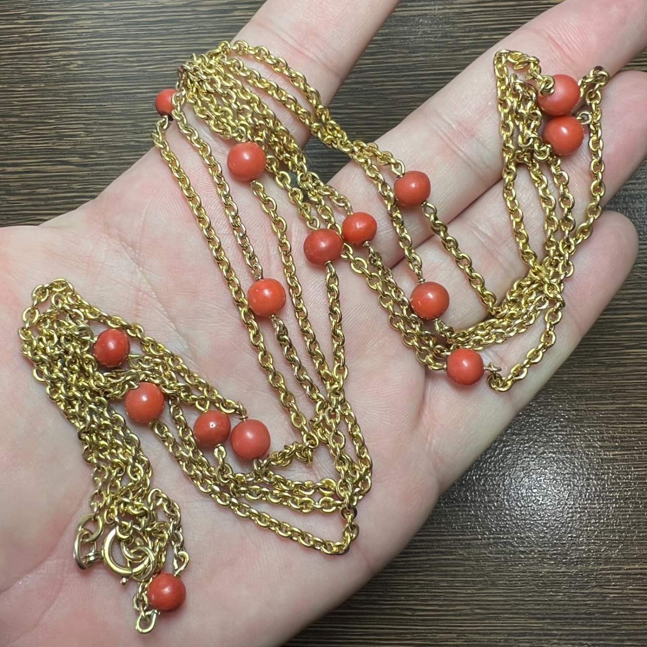1960’s 18K Italian Coral Necklace